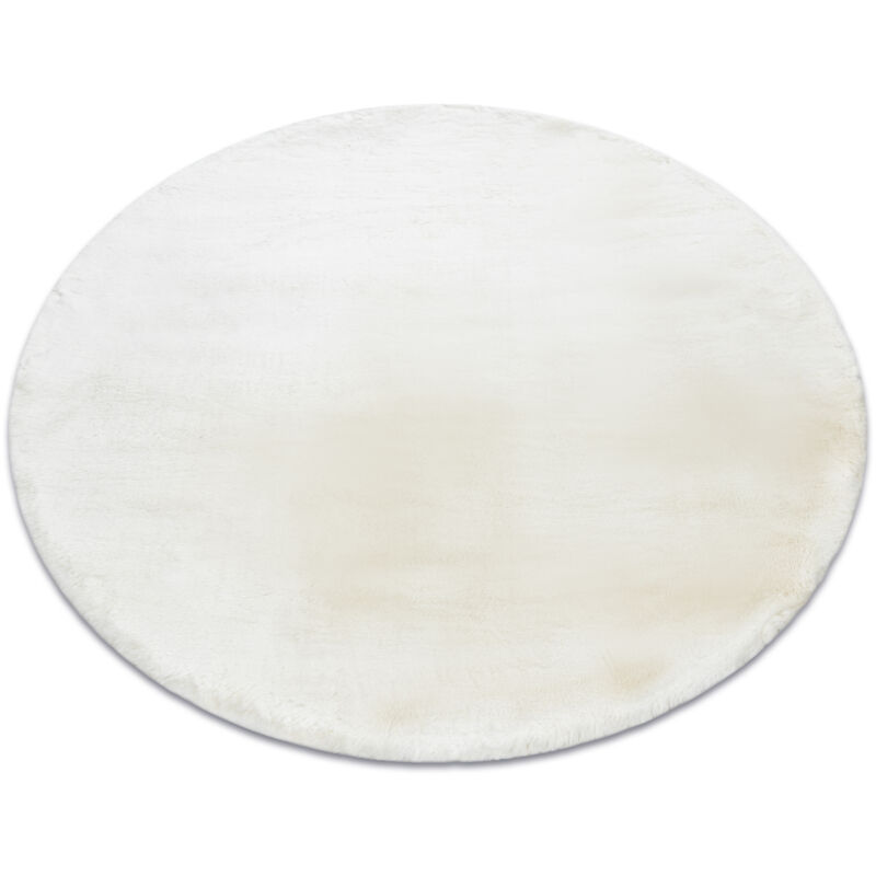 Modern carpet teddy new wool 45 circle shaggy, plush, very thick cream beige round 160 cm