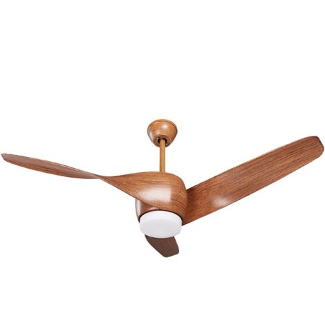 Modern Ceiling Fan Remote Control LED Lighting Brown Paria