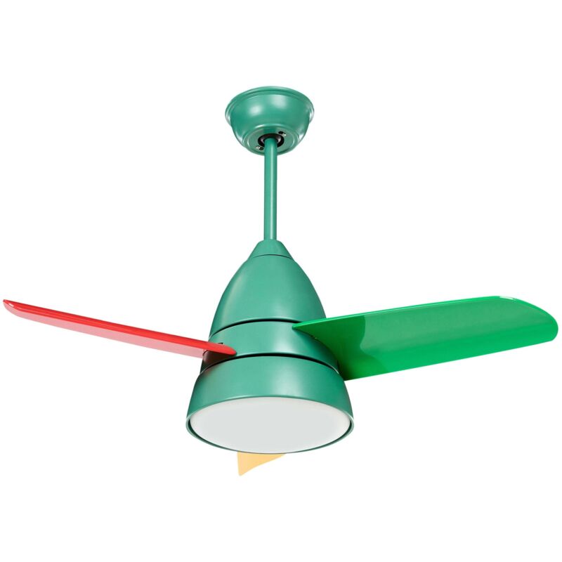 Image of Ceiling Fan with Light Ventilator Multicolour&hellip;