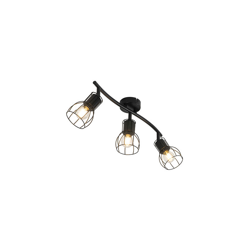 Modern ceiling lamp black 63 cm 3-light adjustable - Botu
