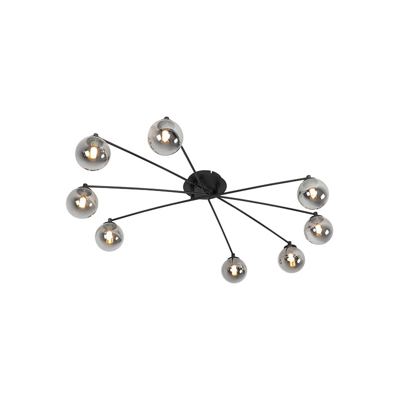 Image of Modern Ceiling Light Black 8-Light with&hellip;