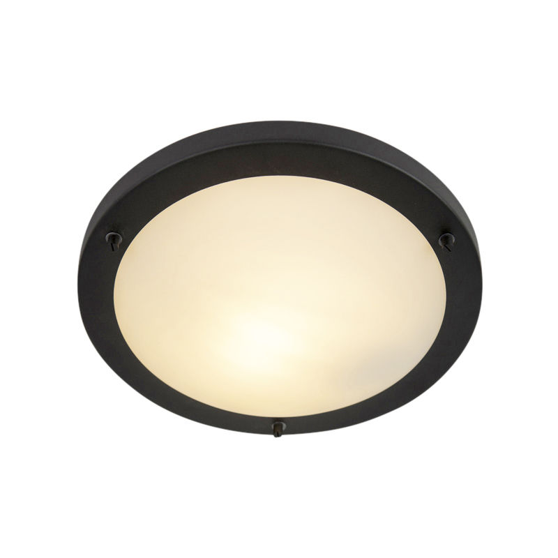 Modern ceiling lamp black IP44 - Yuma 31