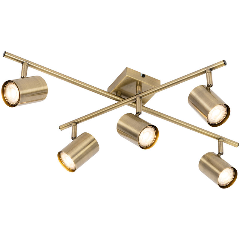 Modern Ceiling Light Bronze 5-Light Adjustable Rectangular - Jeana