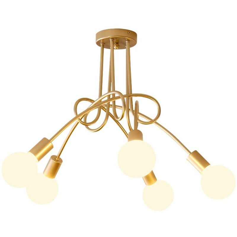 Modern Ceiling Lamp Embedded Creative Personality Bathroom Restaurant Bar Lamp 5 Lights - Gold - Golden