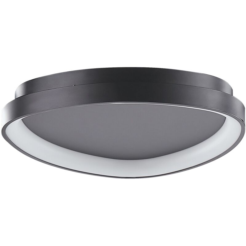 Beliani Led Ceiling Lamp Nanding Metal Black
