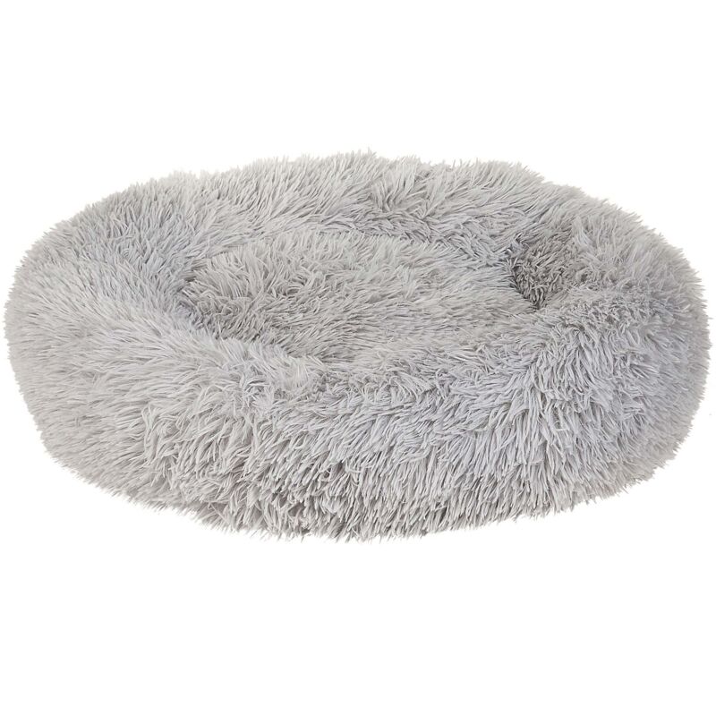 Beliani Pet Bed KULU Faux Fur Light Grey, Grey
