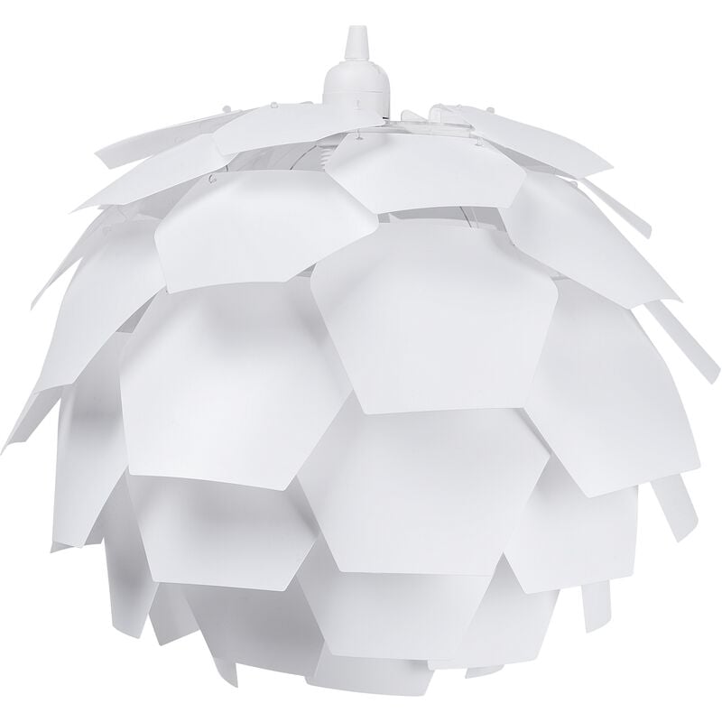 Beliani - Modern Ceiling Pendant Light White Geometric Shade Flower Design Large Segre