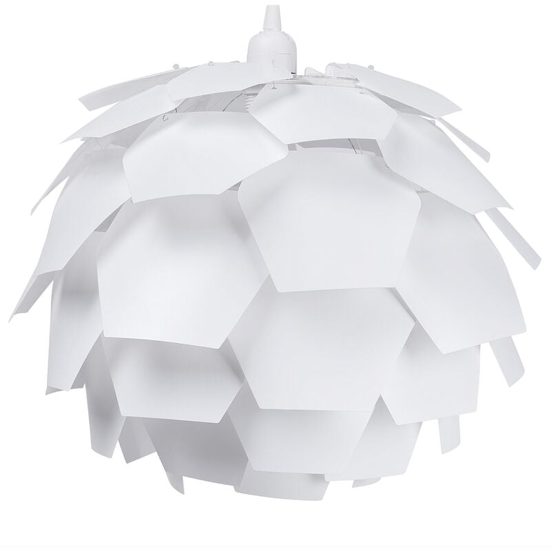 Beliani - Modern Ceiling Pendant Light White Geometric Shade Flower Design Small Segre
