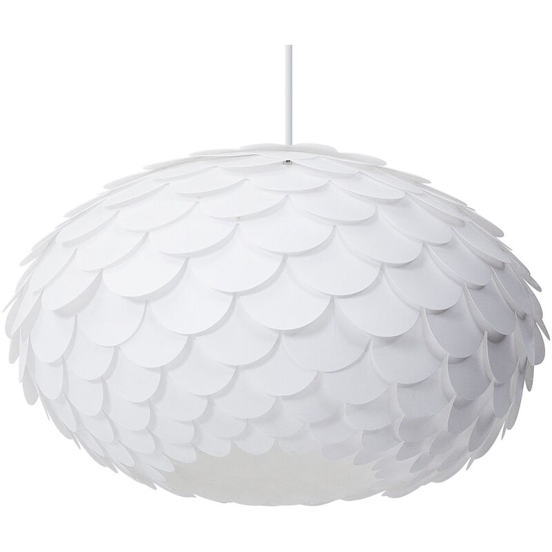 Beliani - Modern Ceiling Light Pendant Lamp Novelty Shape White Scales Erges