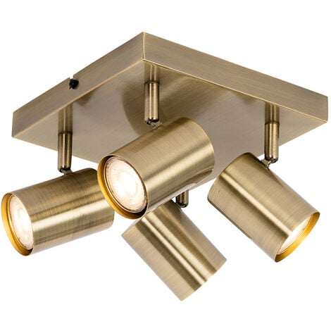 Modern Ceiling Light Bronze 4-Light Adjustable Rectangular - Jeana