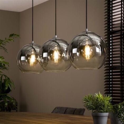 FURNWISE Modern ceiling light Mia 3L bubble shaded