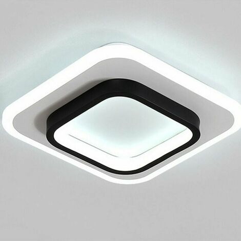 Modern Ceiling Light Nordic Led Chandelier Creative Square Ceiling Lamp Black Acrylic Chandelier Cold White