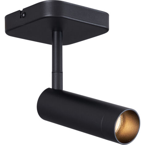 Modern Ceiling Spotlight Black Round GU10 35mm Rotatable and Tiltable - Kate