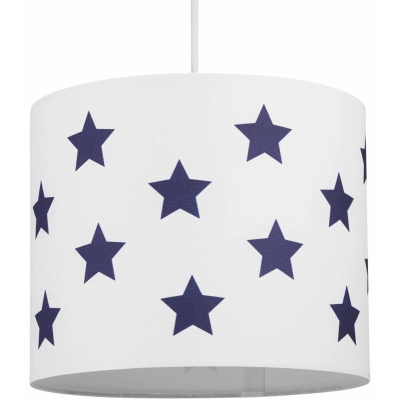 White with Blue Stars 25cm Light Shade