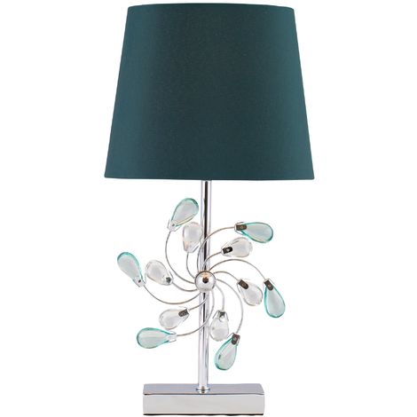 teal bedside lamp shade