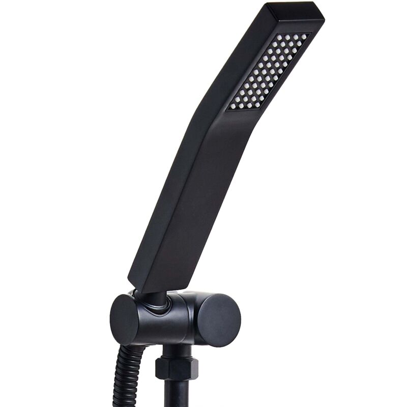 Beliani - Modern Classic Shower Head Rectangular 1 Spray Mode Metal Black Amboro