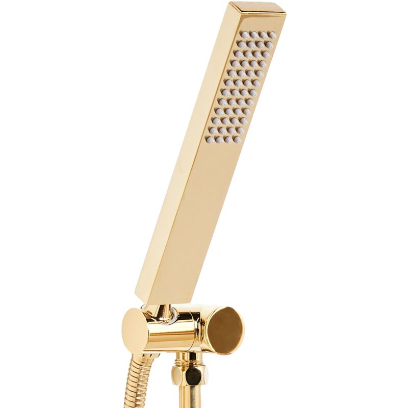 Beliani - Modern Classic Shower Head Rectangular 1 Spray Mode Metal Gold Tabacal