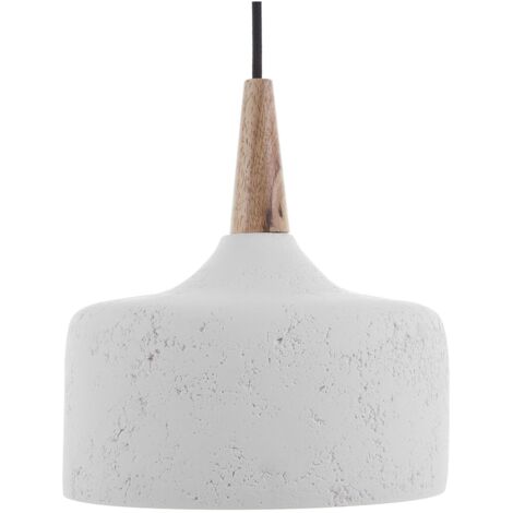 BELIANI Modern Contemporary Pendant Light Ceiling Lamp Gypsum White Burano