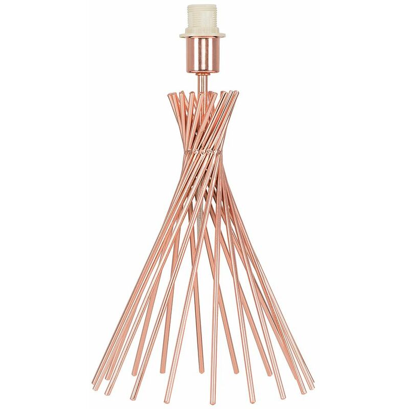 Copper Metal Wire Twist Table Lamp Base