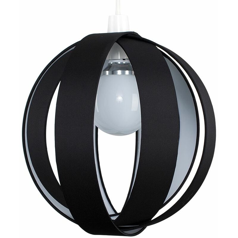 J90 Globe Ceiling Pendant Light Shade - Black - No Bulb