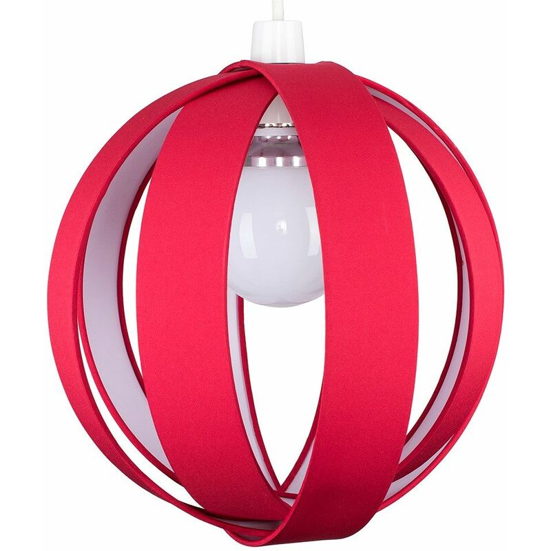 J90 Globe Ceiling Pendant Light Shade - Red - No Bulb