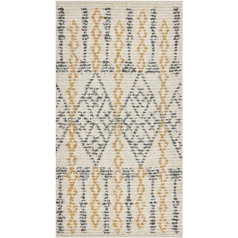 Beliani Rug Kadapa Beige 80 X 150 Cm Cotton