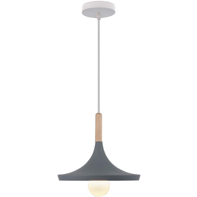 Wottes - Modern Creative Industrial Pendant Light Fixture Adjustable Chandelier Simple Kitchen Living Room - Grigio