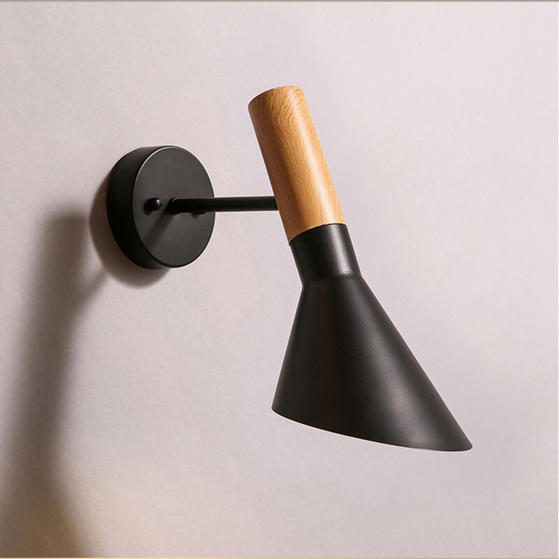 Wottes - Modern Creative Industrial Wall Lamp Decoration Metal Simple Wall Sconce Kitchen Living Room - Nero