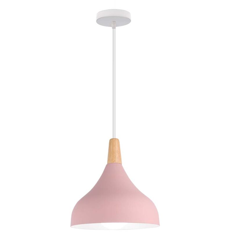 Wottes - Modern creative Pendant Light Fixture Indoor Lighting E27 Restaurant Kitchen Chandelier (Pink) - rosa