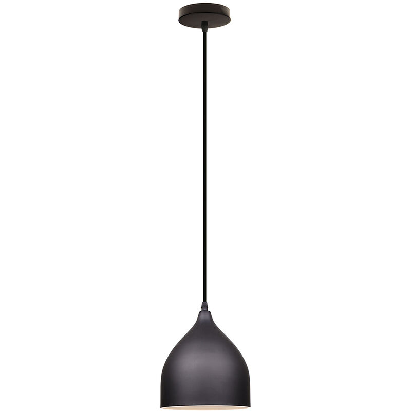 Wottes - Modern Creative Wrought Iron Pendant Lamp Adjustable Bedroom Living Room Decorative Chandelier E27 - Nero