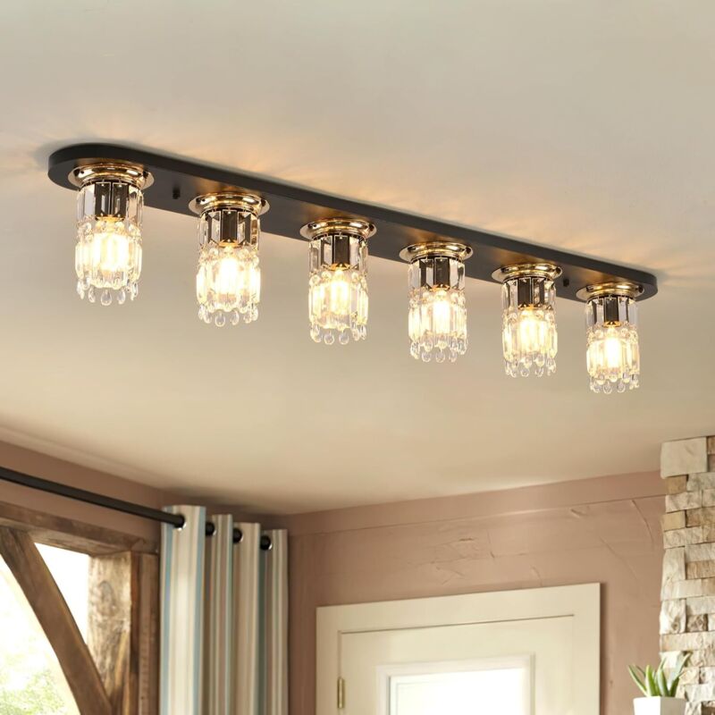 Image of Modern Crystal Flush Mount Ceiling Light&hellip;
