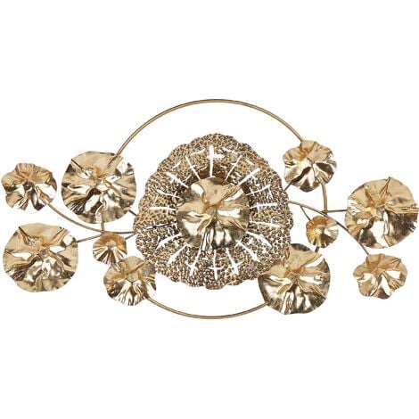 Modern Decorative Hanging Wall Art Abstract Accent Piece Gold Chromium