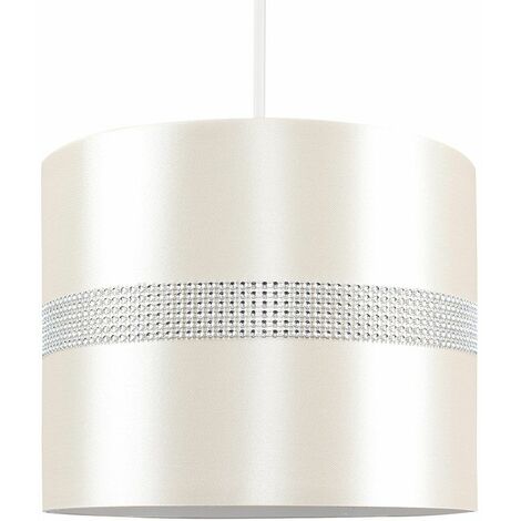 Minisun Cream Silver Diamante Jewel Ceiling Pendant Light Shade