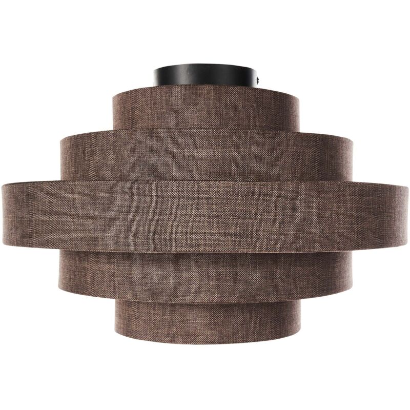 Beliani Ceiling Lamp Erebato Linen Brown