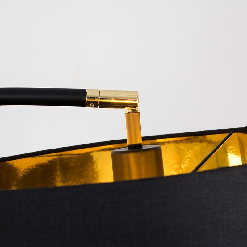 Modern Designer Style Black Polished Brass Floor Lamp