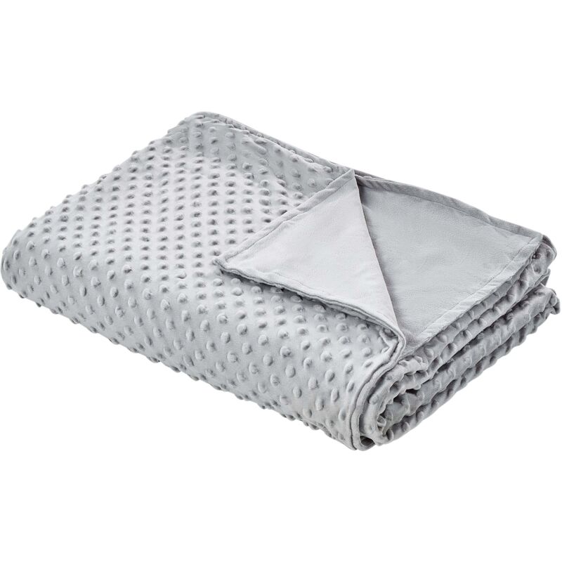 Beliani Weighted Blanket Cover 1000 Callisto 135 X 200 Cm Light Grey