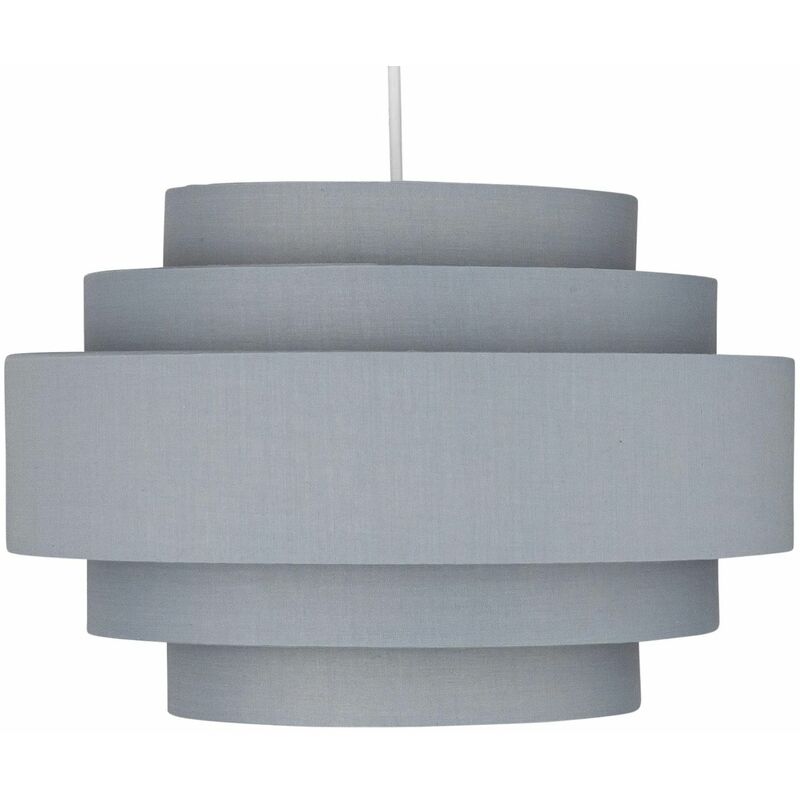 First Choice Lighting - Dark Grey 5 Tier Ceiling Light Shade