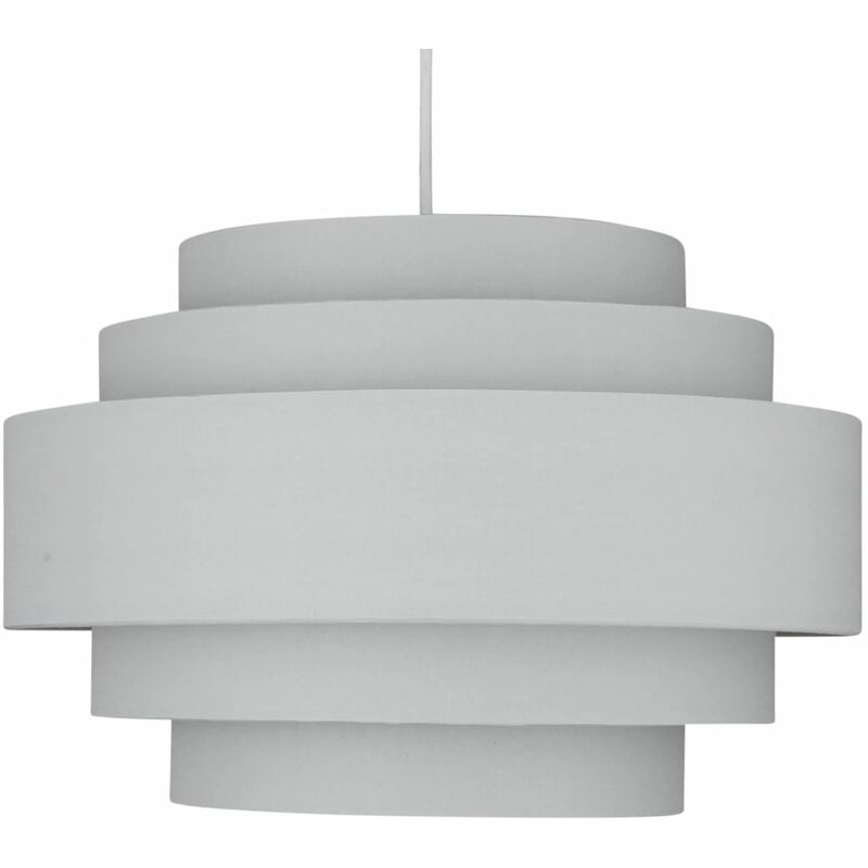 First Choice Lighting - Light Grey 5 Tier Ceiling Light Shade