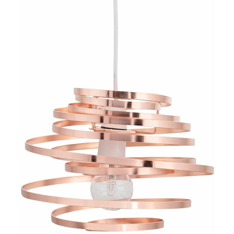 Copper Metal Swirl Easy Fit Light Shade