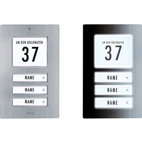 Modern-Electronics M-E targhetta per campanello in acciaio inox LED