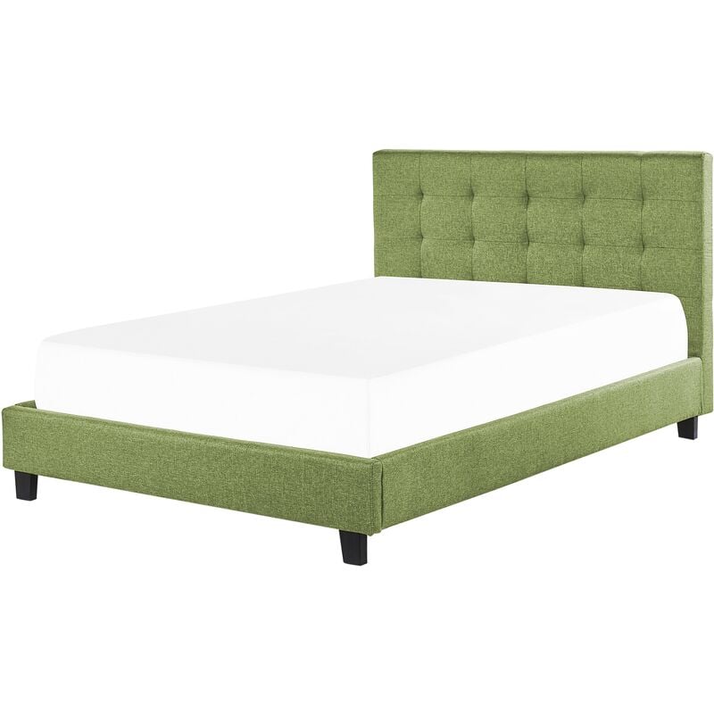 Modern Fabric Waterbed Frame EU King Size 5ft3 Tufted Green La Rochelle