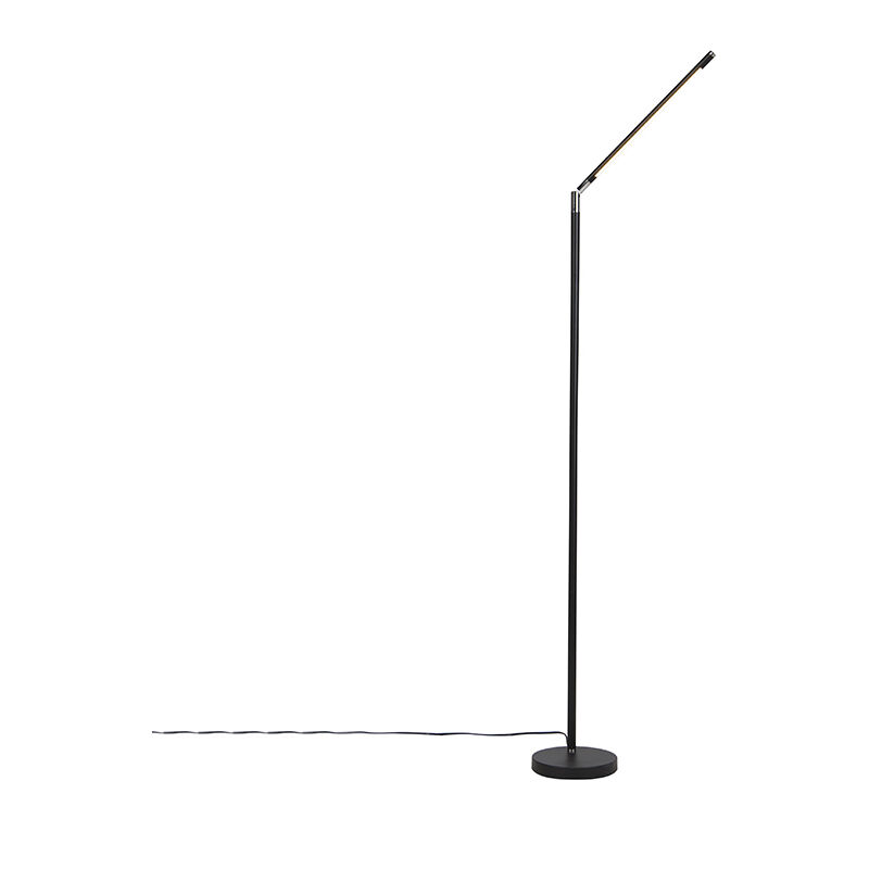 Modern Floor Lamp Black Incl. led with Touch Dimmer - Berdien