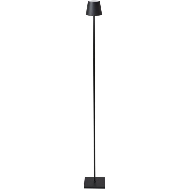 Beliani - Modern Floor Lamp Iron Indoor Outdoor Black Gavarresa