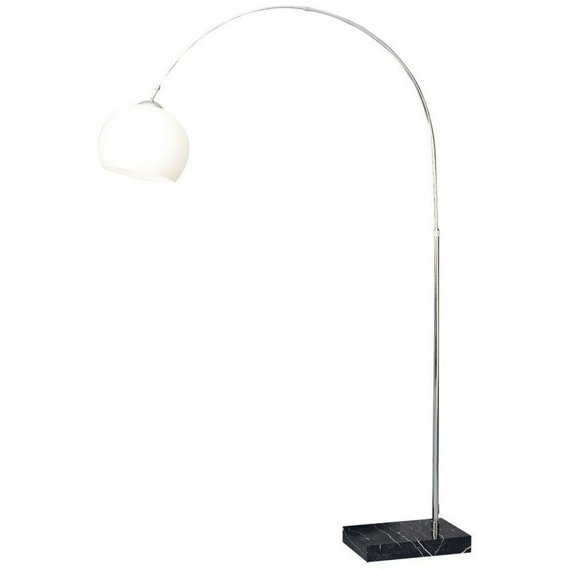 Piegano - Modern Floor Lamp Chrome 1 Light with Shiny Shade, E27 - Italux