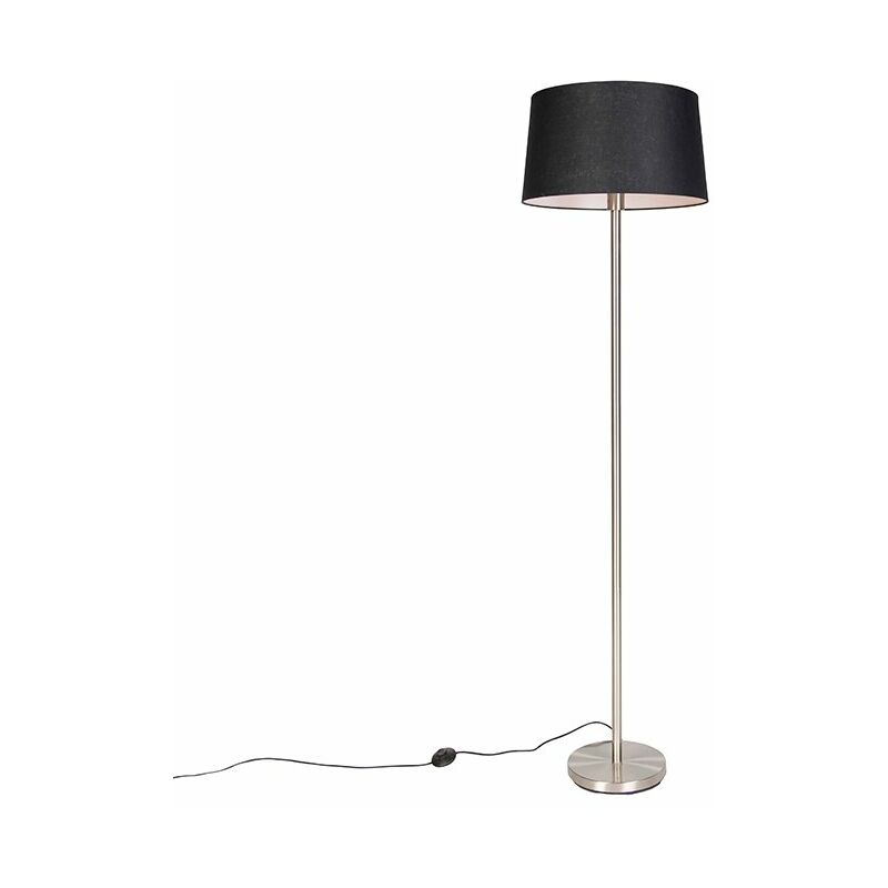 Image of Qazqa - Modern Floor Lamp Steel&hellip;