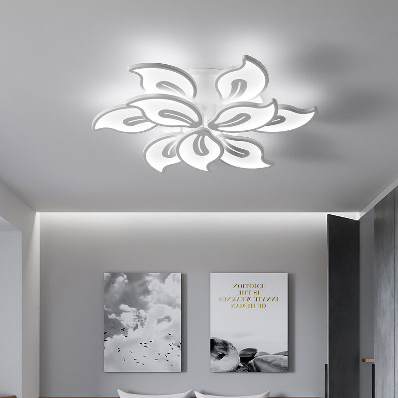 Modern Flower Shape led Chandelier Ceiling Light , 9 Head Cool White