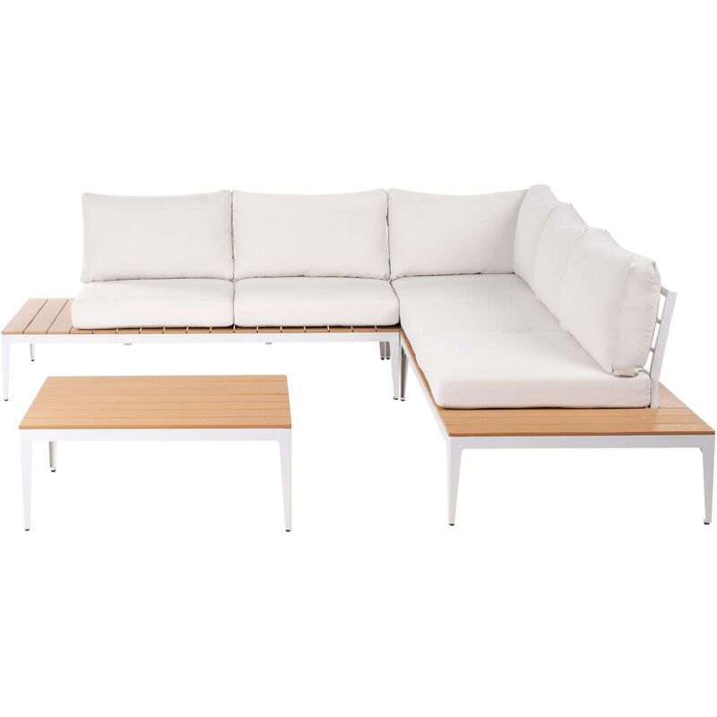 Beliani - Modern Garden Outdoor Conservatory Furniture Set Cushions Off-white Positano