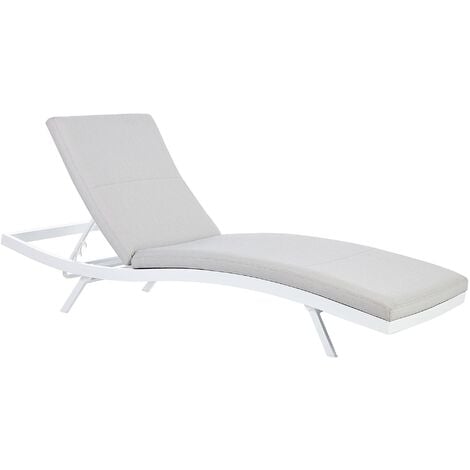 Lie flat sun lounger with cushions