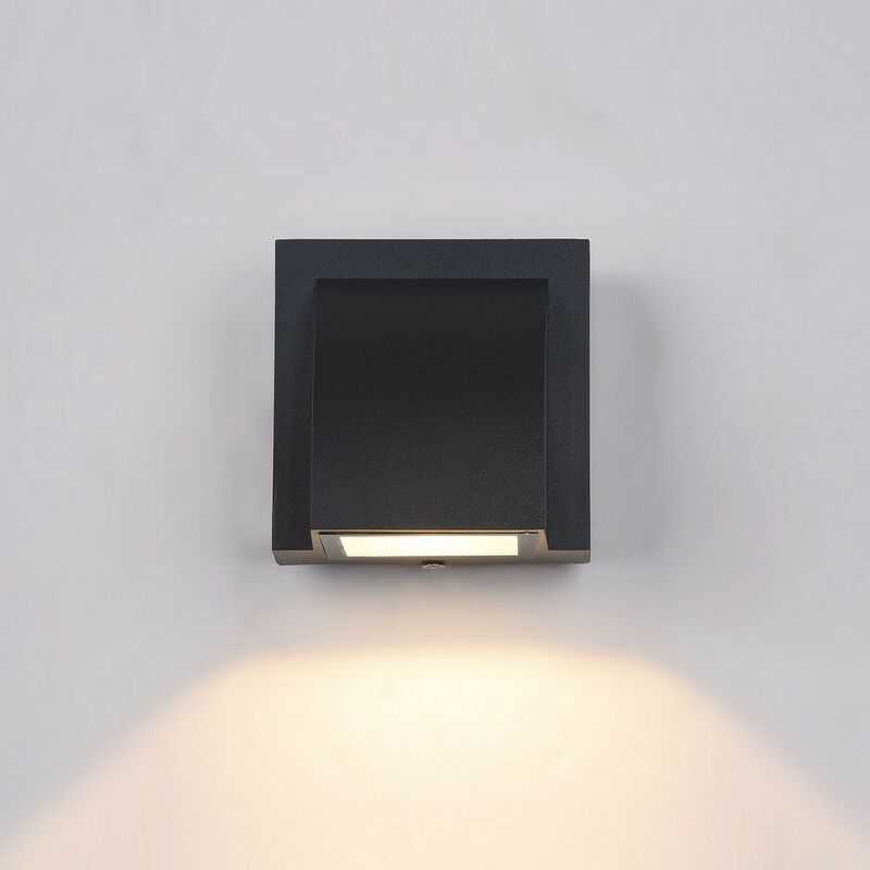 Edgar - Modern led Outdoor Wall Lamp Black, Warm White 3000K 120lm, IP54 - Italux