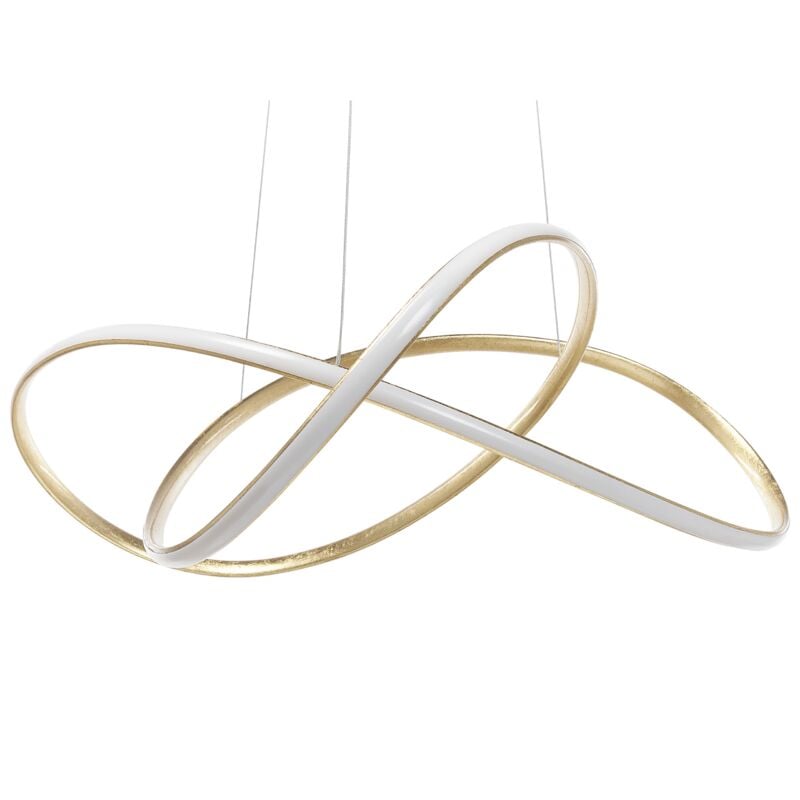 Beliani - Modern Glam Pendant Lamp Integrated led Light Novelty Knot Shape Gold Tumen - Gold